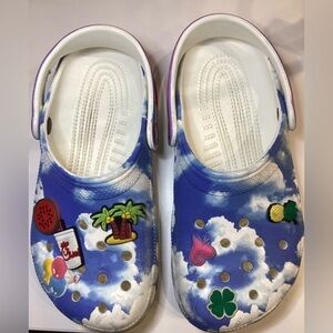 Crocs clouds with rainbow strap J3 Juniors 3 Out of This World Chick-Fil-a Charm